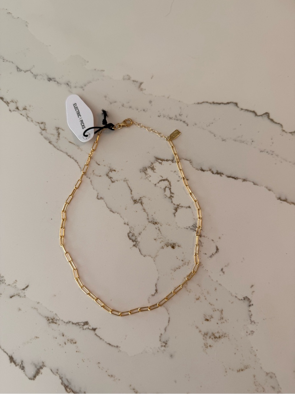 Gold Paperclip Chain Necklace - Electric Picks